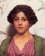 John William Godward A Classical Beauty oil on canvas